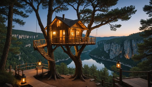 Camping insolite Ardeche : Comment se déroule une nuit dans une tente suspendue ou une cabane perchée