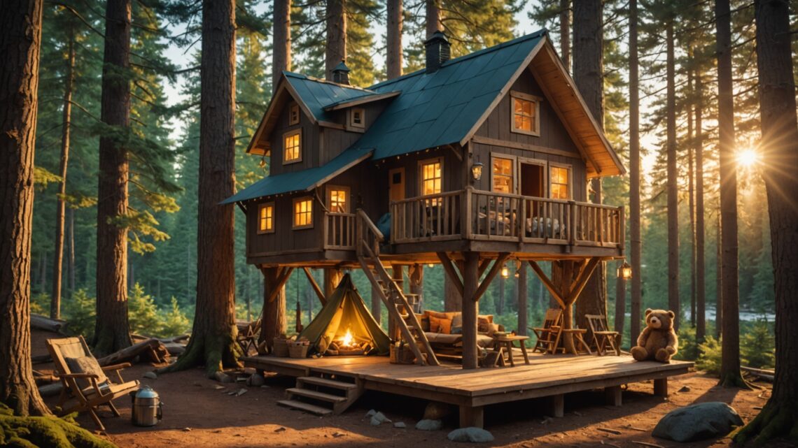 Réalisez le rêve de votre enfant : camper dans une cabane dans les arbres